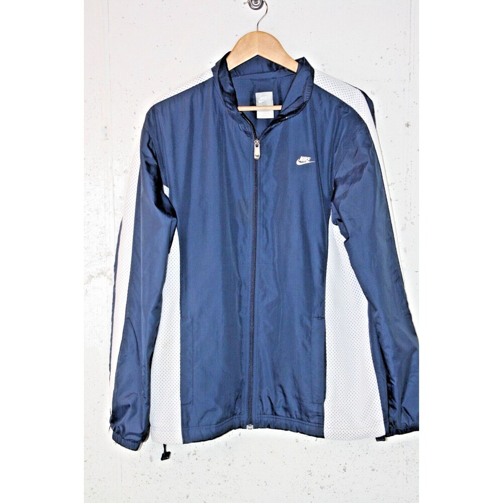 Nike Windbreaker Jacket Zip-Up Navy Blue Men's sz Large